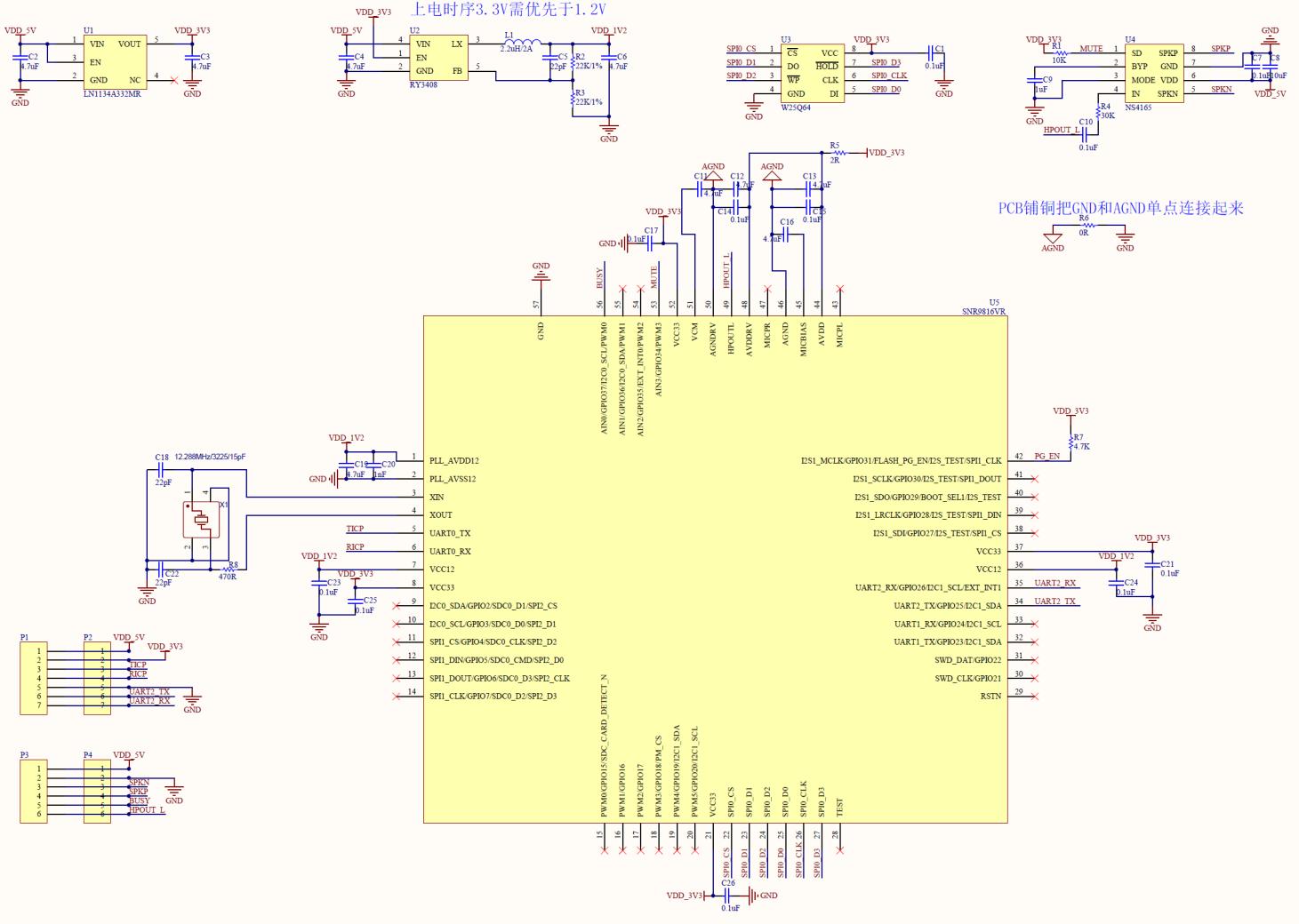 SNR9816TTS Module Schematic Diagram