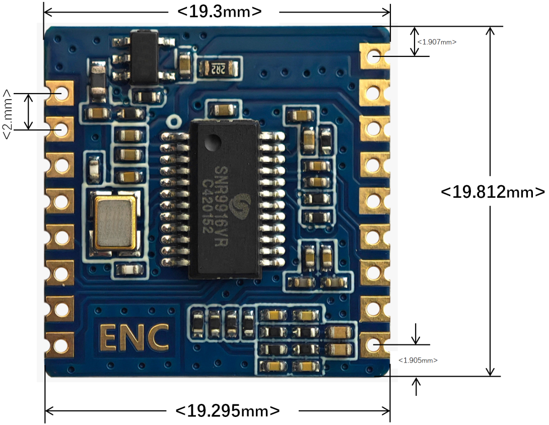 SNR9916ENC模块尺寸图